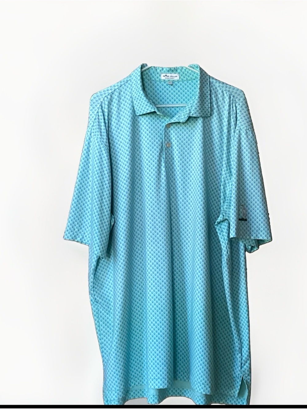 PETER MILLAR Summer Comfort Men's Blue Skull Print Golf Polo Shirt Size XXL